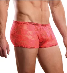 Neon Lace Mini Short Coral M