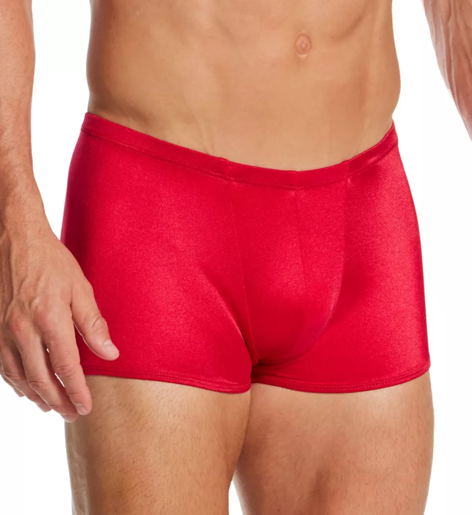 Satin Lo Rise Pouch Short RED S