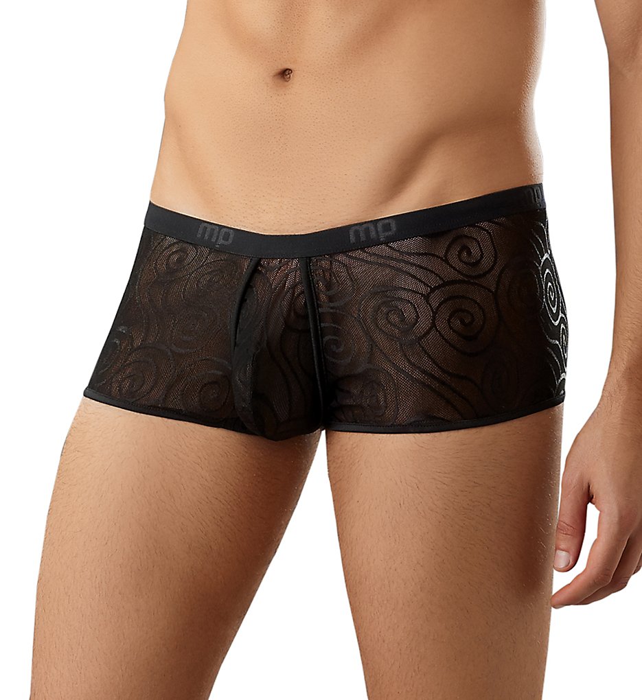 Male Power 158-185 Swirl Mesh Enhancer Trunk (Black)