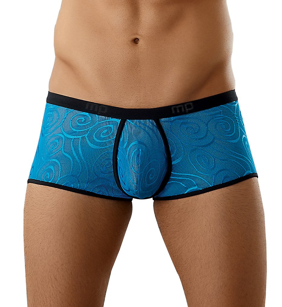 Male Power 158-185 Swirl Mesh Enhancer Trunk (Blue)