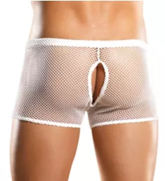 Stretch Net Double Pleasure Trunk WHT S/M