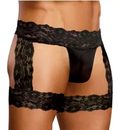 Scandal Lace Micro Garter Trunk BLK S/M