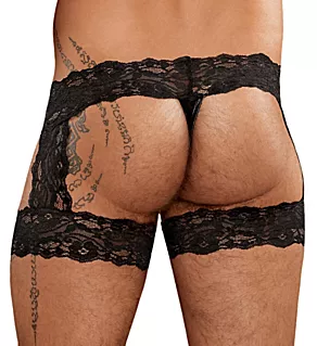 Scandal Lace Micro Garter Trunk BLK S/M