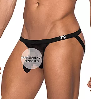 Hoser Sheer Stretch Pouch Jockstrap BLK S/M