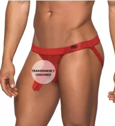 Hoser Sheer Stretch Pouch Jockstrap RED S/M