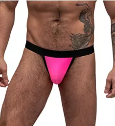 Neon Mesh Micro Thong Pink1 S