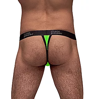 Neon Mesh Micro Thong Lime XL