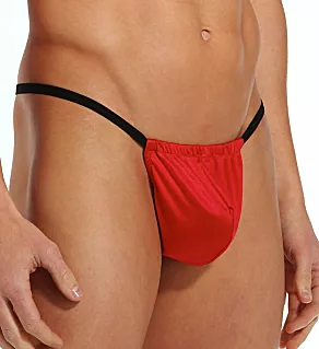 Satin Posing Strap RED O/S