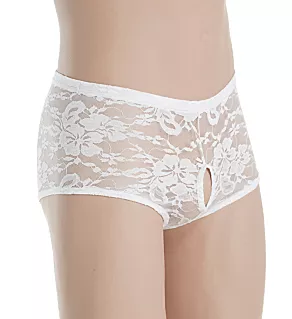 Stretch Lace Double Pleasure Trunk WHT L/XL