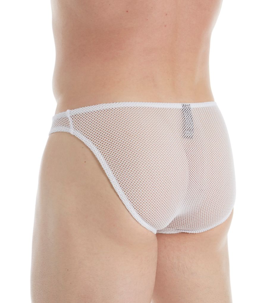 Male Power Stretch Net Wonder Bikini WHT XL  - Image 2