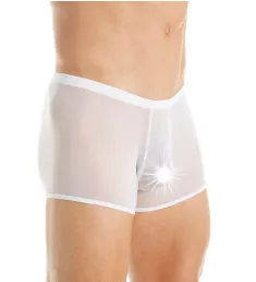 Sheer Stretch Mesh Pouch Trunk WHT L/XL