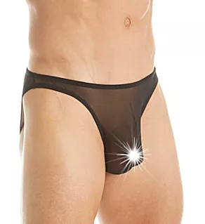 Sheer Stretch Mesh Wonder Bikini Black 3XL-4XL