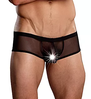 Euro Male Mesh Micro Mini Pouch Short BLK S