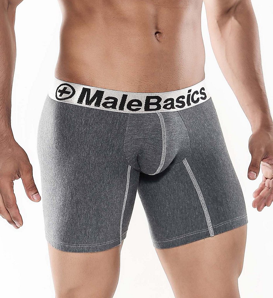 Malebasics MB002 Classic Signature Fitted Boxer Briefs (Asphalt)