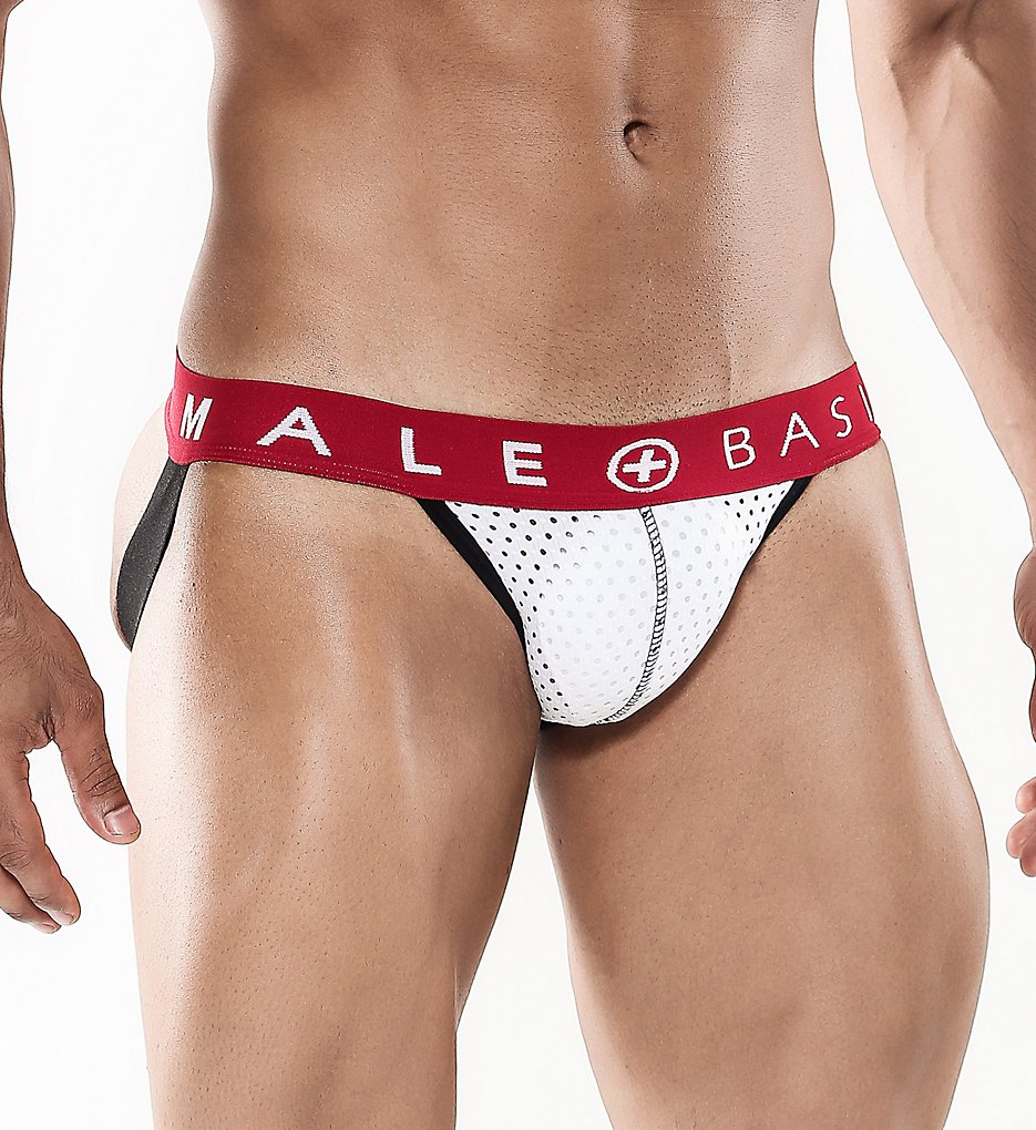 Malebasics MBS05 Spot Performance Mesh Jockstrap (White)