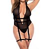 Mapale Plus Size Bodysuit with Attached Harness
