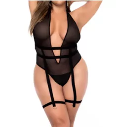 Plus Size Bodysuit with Attached Harness