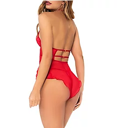 Romper Thong 2 Piece Set Red S/M