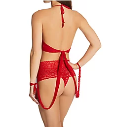 Halter Top Two Piece Set Red S/M