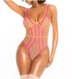 Underwire Teddy Nude/Neon S/M