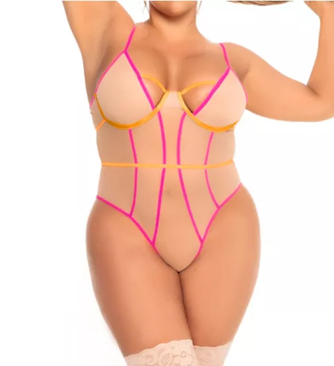 Mapale Plus Size Underwire Teddy 8714X