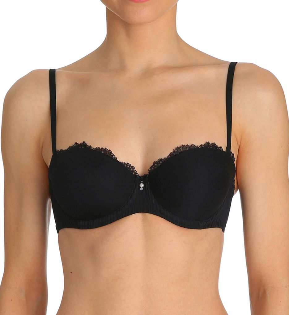Sofia Padded Strapless Bra with Lace Back Straps-cs2