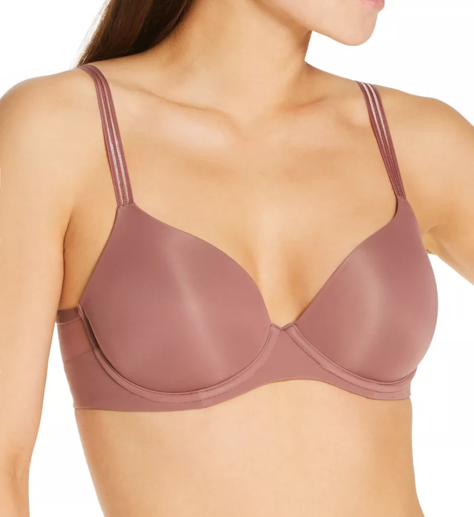 Louie Padded Heart Shaped Bra Satin Taupe 32A