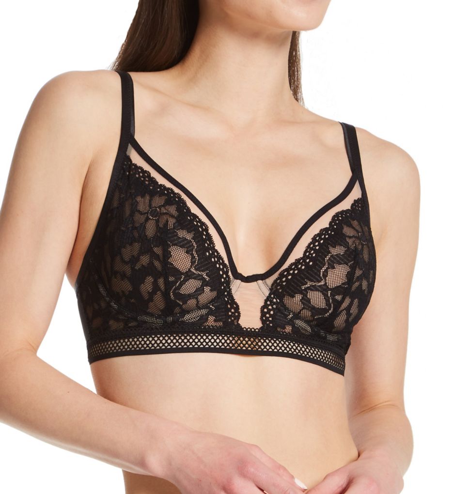 Leonisa Sheer Lace Bralette With Underwire - Black S : Target