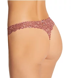 Jane Floral Lace Thong Red Copper M