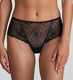 Jane Floral Luxury Lace Thong Black XS