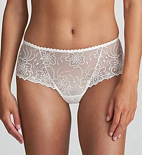 Jane Floral Luxury Lace Thong Natural XS