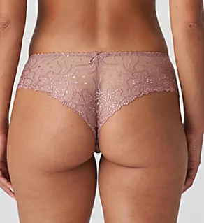 Jane Floral Luxury Lace Thong Bois de Rose XS