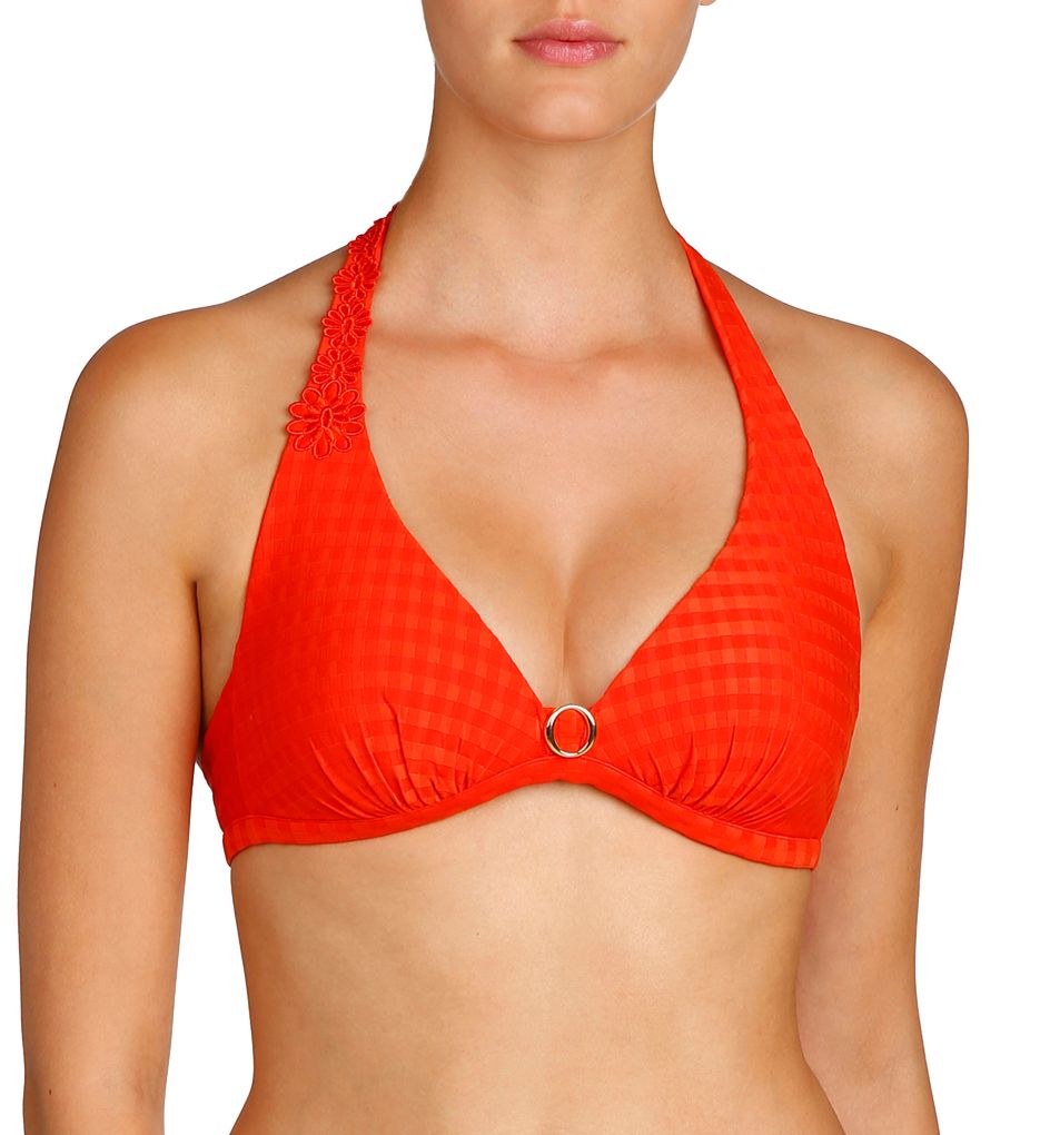 Avero Triangle Padded Halter Bikini Swim Top-gs