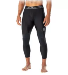 Compression 3/4 Length Tight with Knee Support Black S