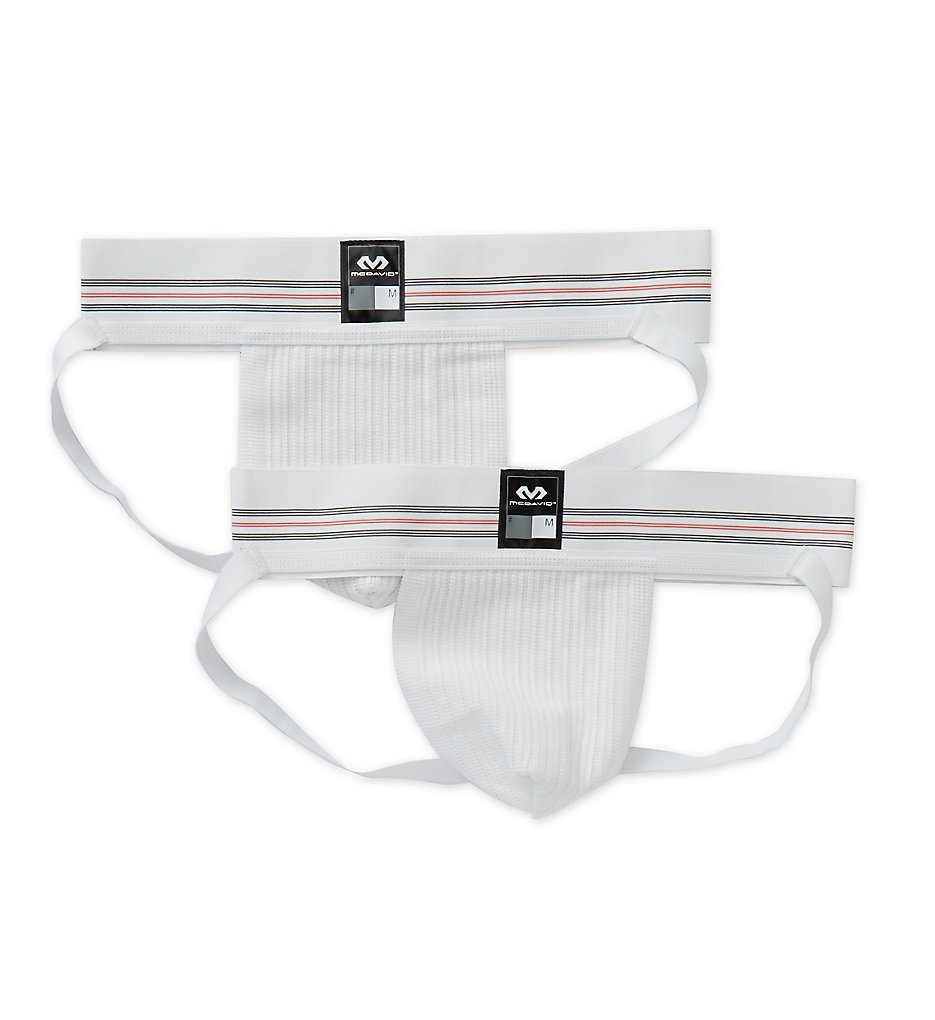 McDavid MD3110 Athletic Jockstrap Supporter - 2 Pack (White)