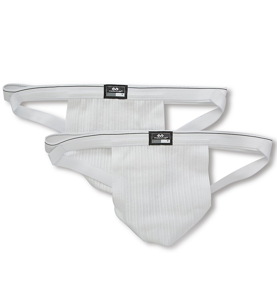 McDavid MD3133 Athletic Run & Swim Supporters - 2 Pack (White)