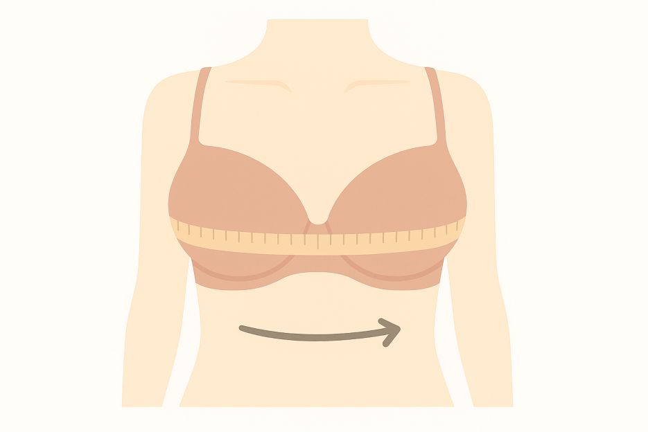 Measure fullest bust for cup size
