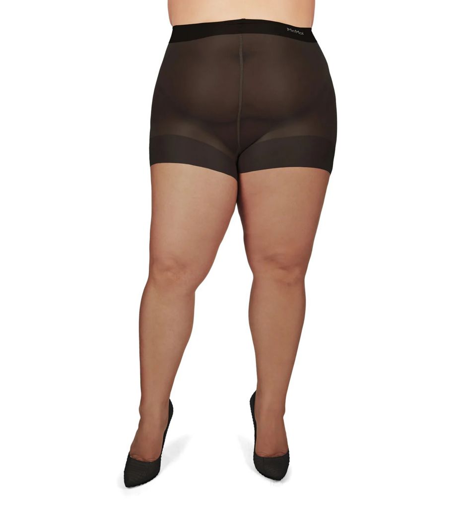 Plus Size Curvy Ultra Sheer Control Top Pantyhose-gs