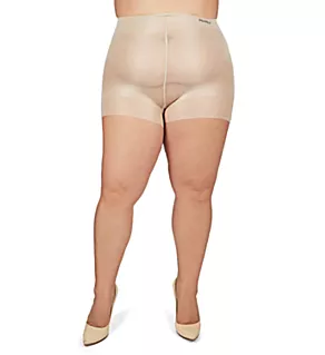 All Day Plus Size Sheer Control Top Pantyhose City Beige 1/2X
