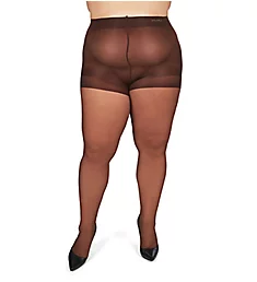 All Day Plus Size Sheer Control Top Pantyhose French Coffee 1/2X