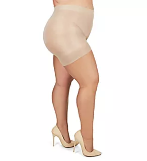 All Day Plus Size Sheer Control Top Pantyhose City Beige 1/2X