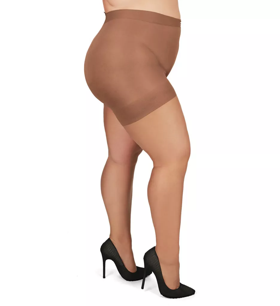 Memoi Plus Size High-waisted Seamless Shaping Boy Shorts In Nude