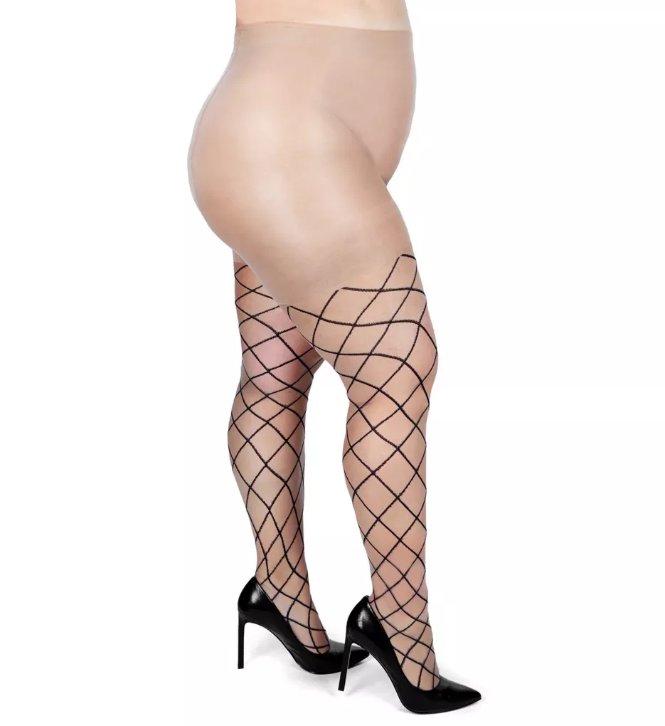 Plus Size Curvy Fishnet Tights