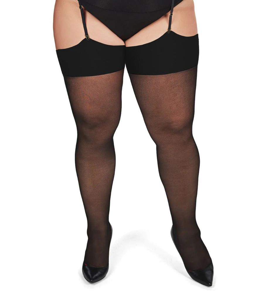 Memoi Plus Size Curvy Silky Sheer Control Top Pantyhose 