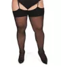 MeMoi Back Seam/ Cuban Heel Plus Size Curvy Thigh Highs MM-2612 - Image 1