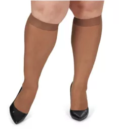 Ultra Sheer Plus Size Knee Highs - 2 Pair Utopia 1/2X