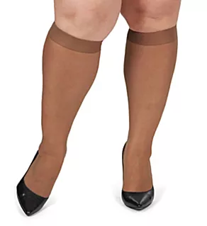 Ultra Sheer Plus Size Knee Highs - 2 Pair Utopia 1/2X