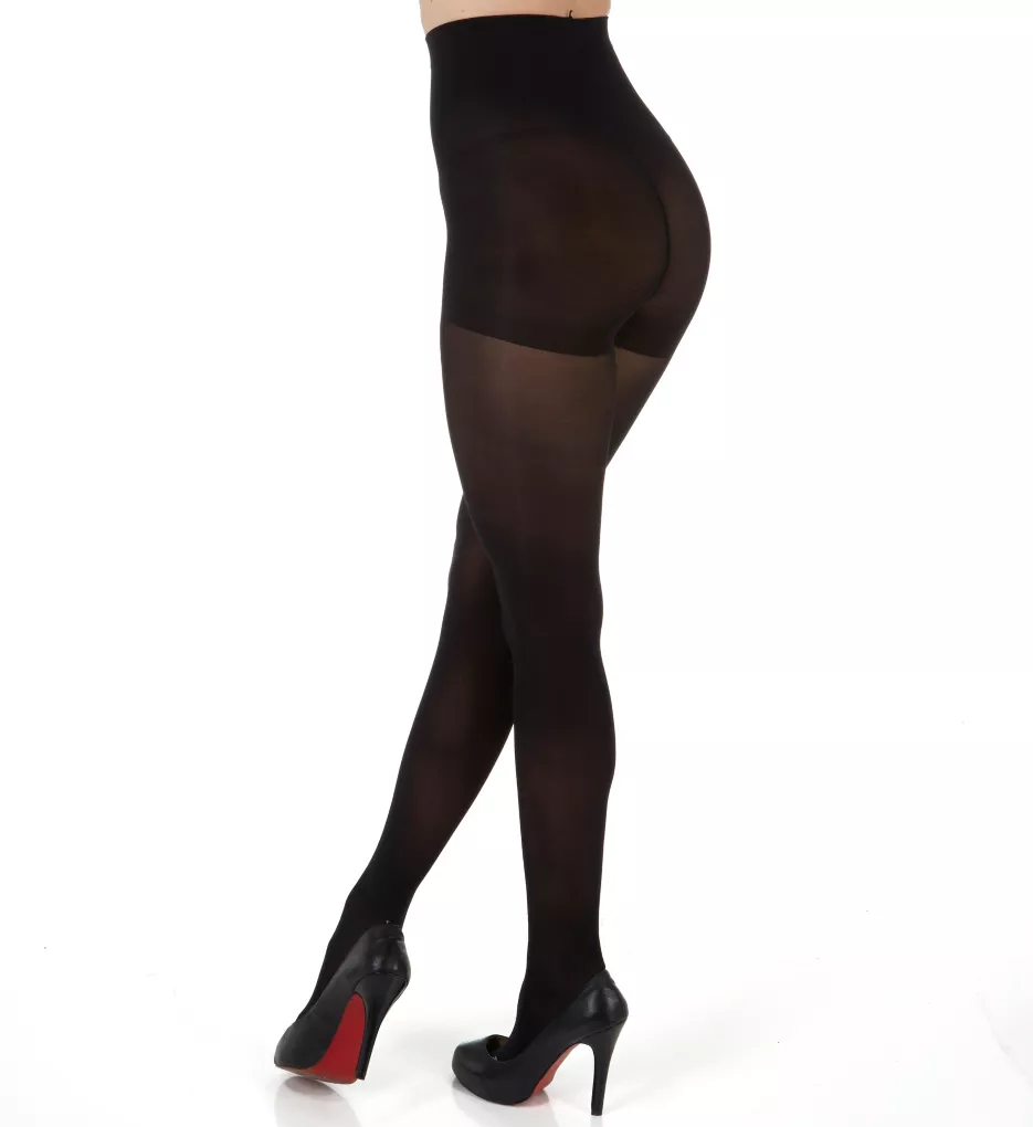 Perfectly Opaque Control Top Tights Charcoal S/M