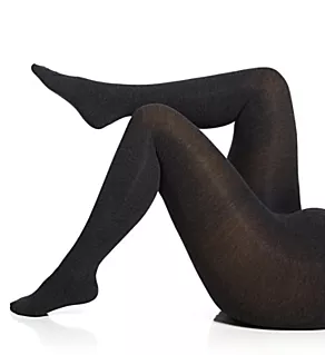Plus Size Flat Knit Sweater Tights Dark Gray Heather 3/4X