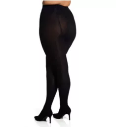 Plus Size Flat Knit Sweater Tights Navy 1X-2X